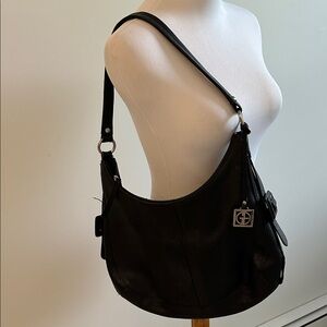 Black Leather Giani Bernini Shoulder Bag
